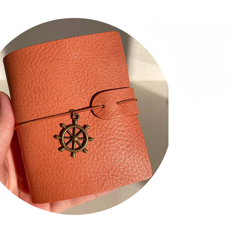 A9 3穴 バインダー 可愛い メモ帳 植物鞣し革 カバー ノート