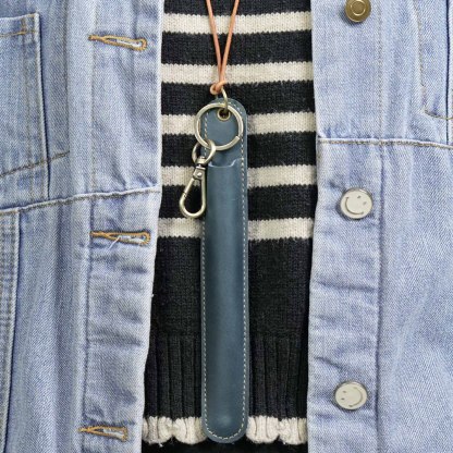 革 ペンホルダー 首掛け 一本差し ペンケース