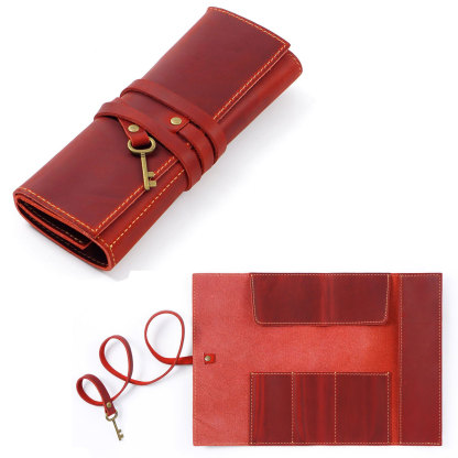 大容量 革 ルポペンケース レトロ キーチャーム