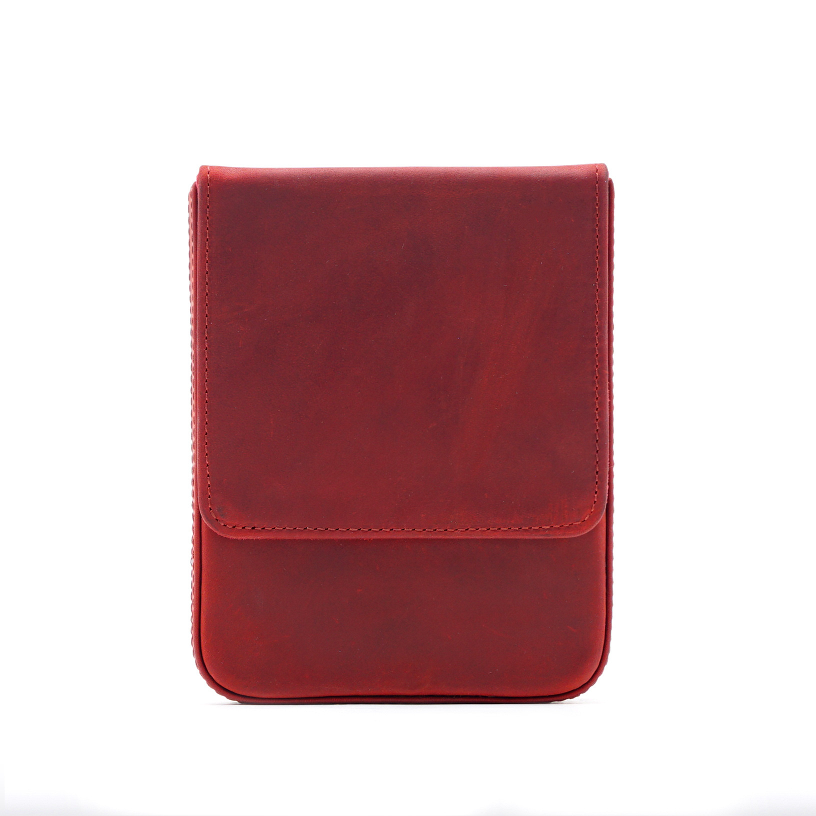 革 ペンケース 6本入れ 硬い筆箱 万年筆収納