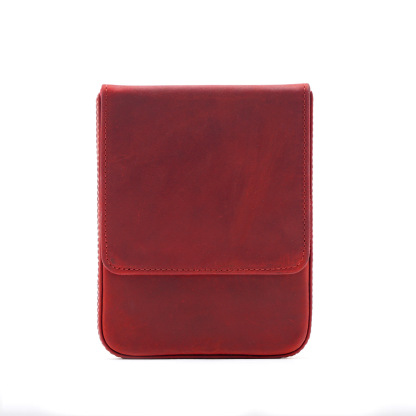 革 ペンケース 6本入れ 硬い筆箱 万年筆収納