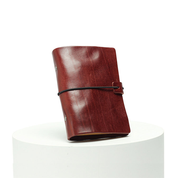 手作り の A6 6穴 バインダー 植物鞣し革 カバー ノート