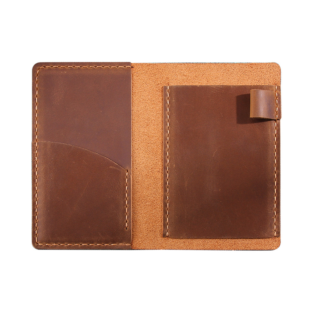 手作り の B5 9穴 バインダー 革カバー ノート