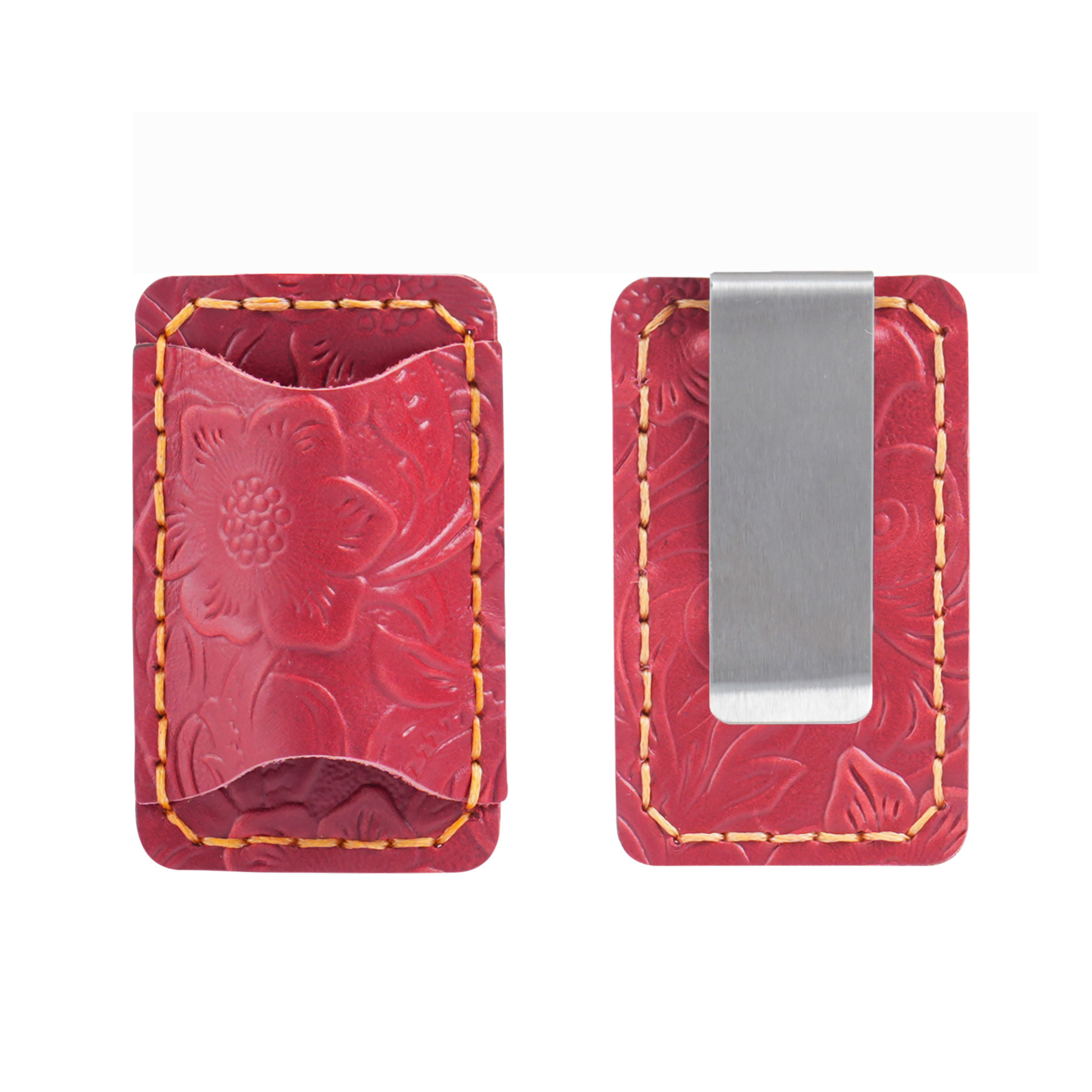 唐草模様 革 一本差し 手帳 ペンホルダー