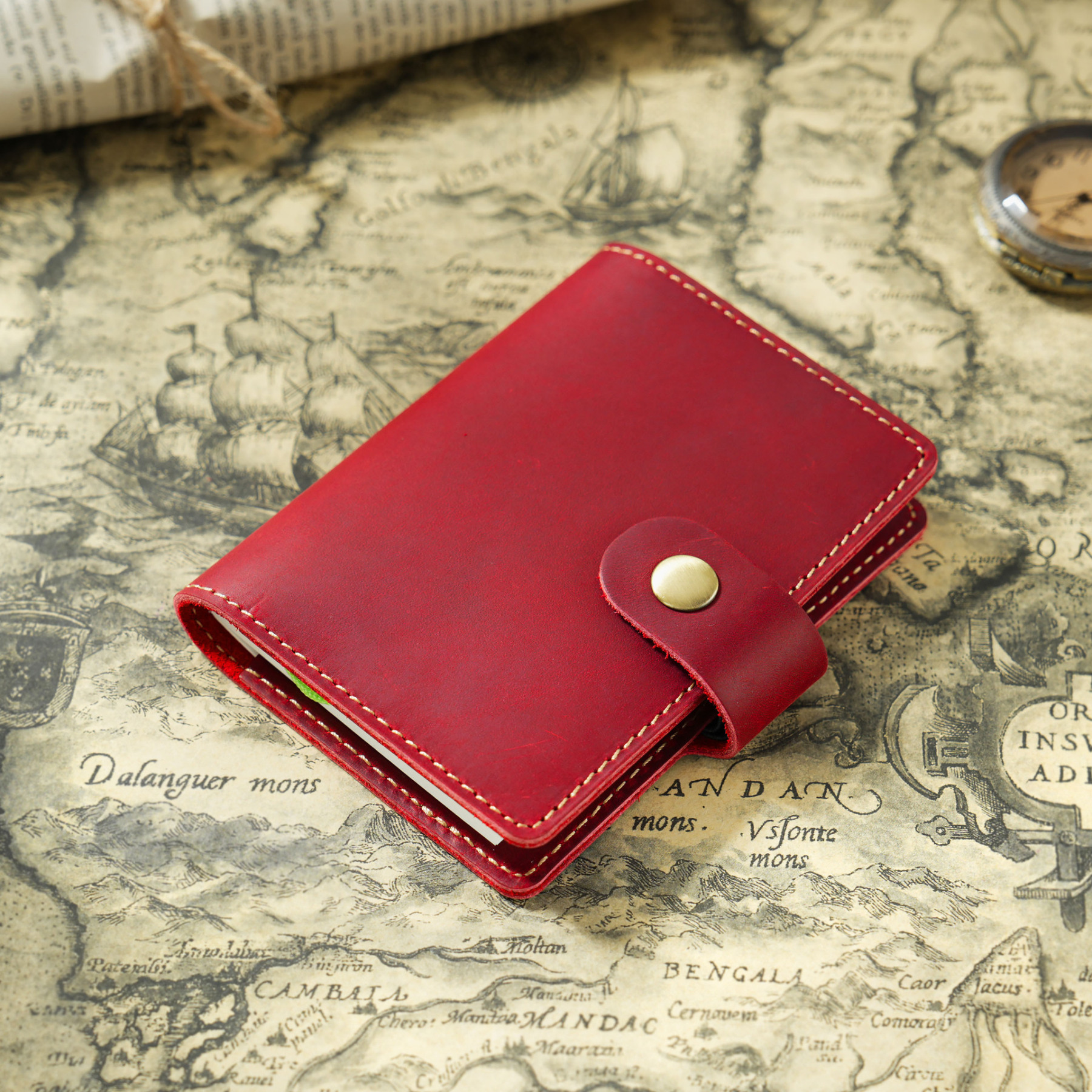 B7 ミニノート 革 カバー