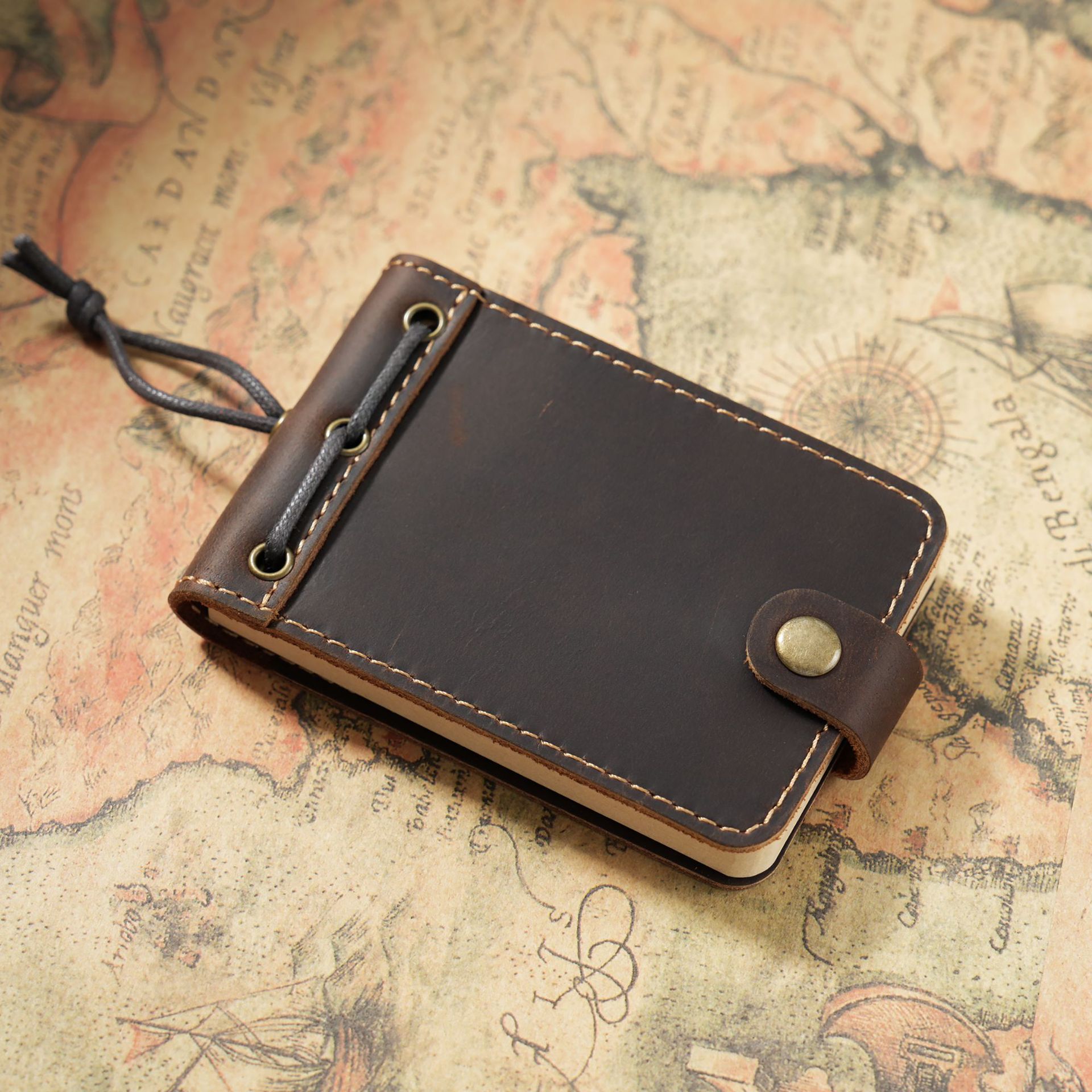 手縫い 革カバー ミニ ノート