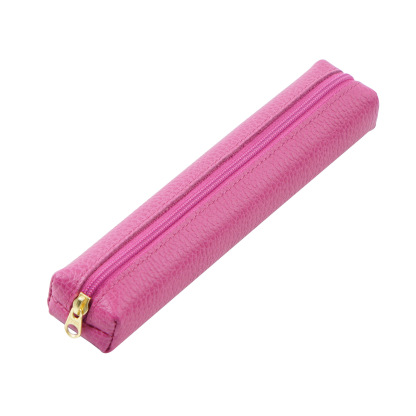 可愛い 超ミニ スリム 革 ペンケース ファスナー筆箱