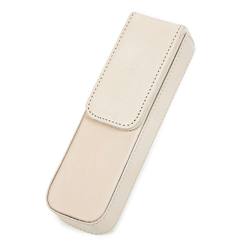 革 ペンケース 2本入れ 硬い筆箱 万年筆ケース