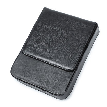 革 ペンケース 6本入れ 硬い筆箱 万年筆ケース