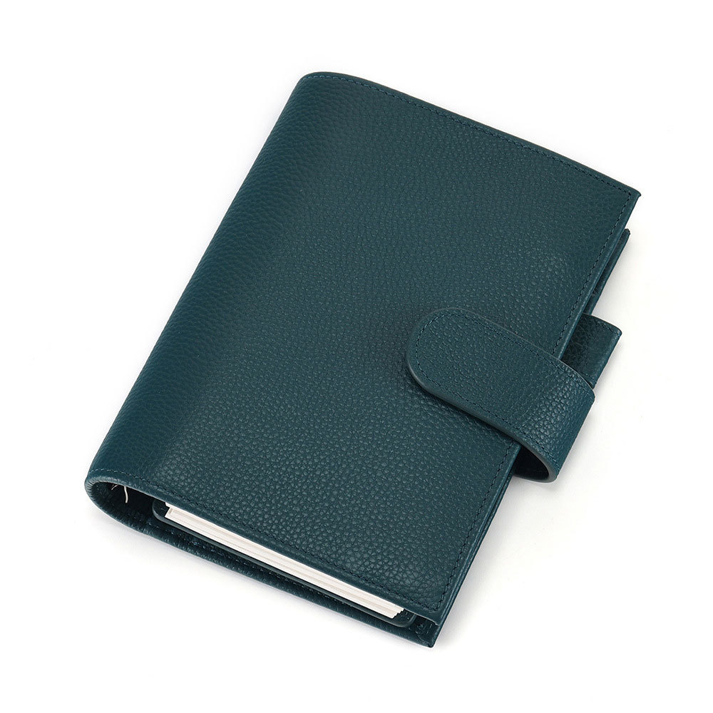 A6 Personal 財布式 6穴 バインダー 大容量収納 革カバー ノート