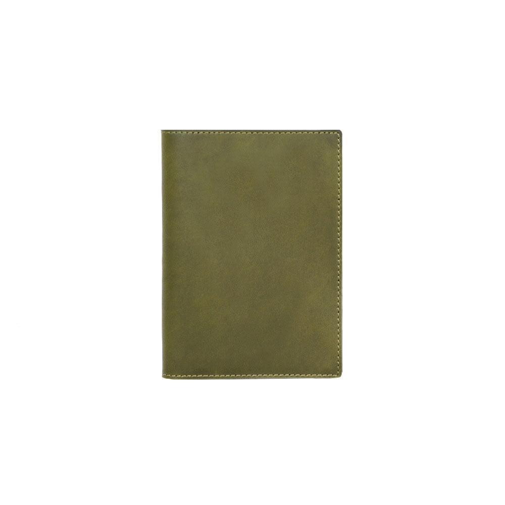 A6 革 ノート カバー ペンホルダー カードホルダー付き