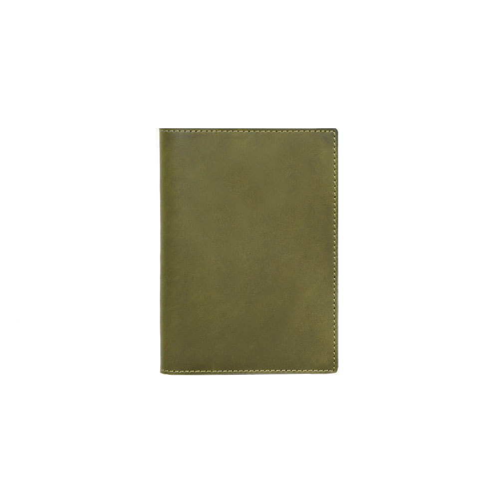 A6 革 ノート カバー ペンホルダー カードホルダー付き