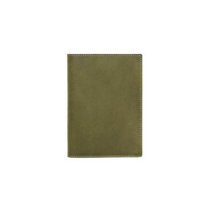 A6 革 ノート カバー ペンホルダー カードホルダー付き