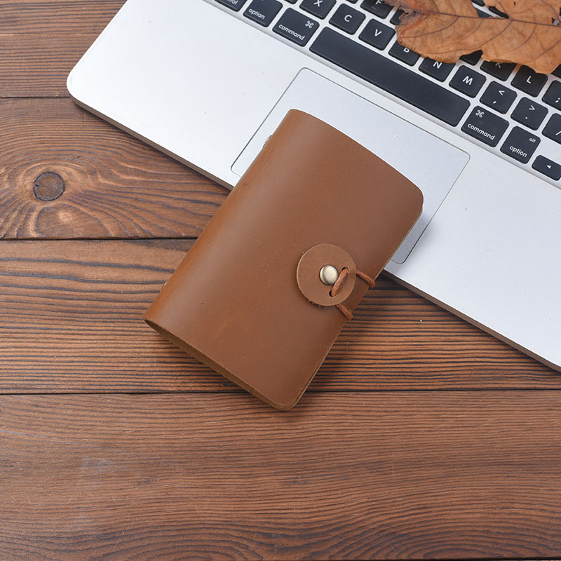 A8 5穴 バインダー 革カバー ノート 収納付き