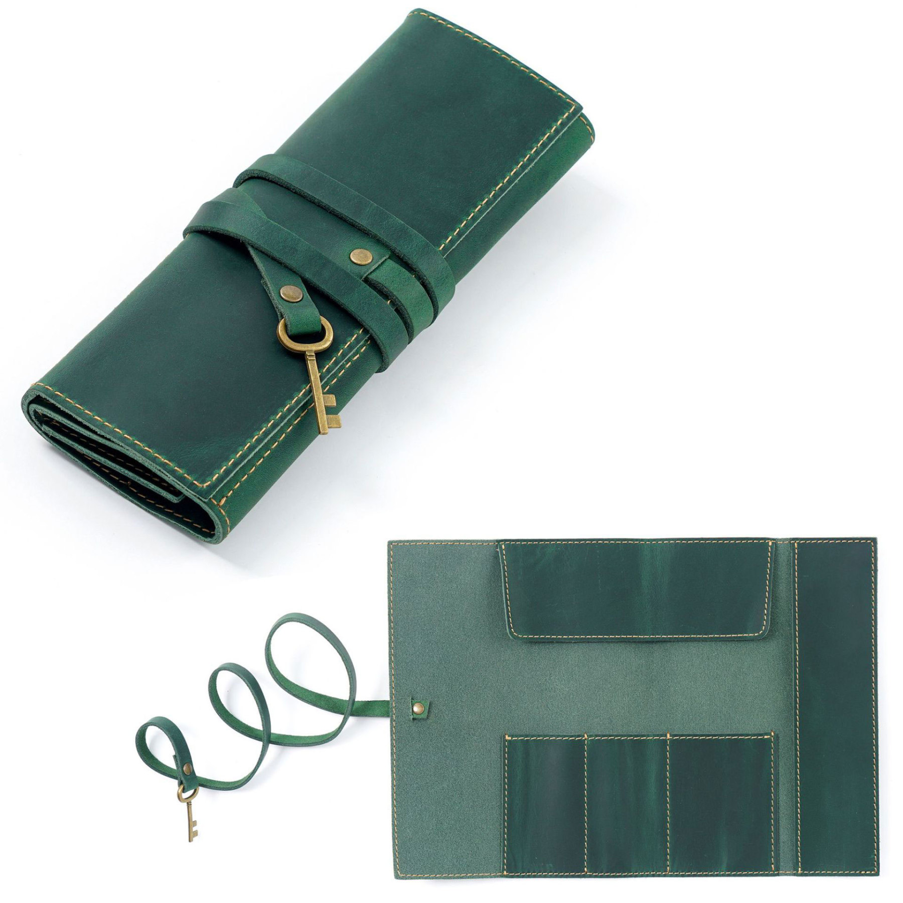 革 ペンケース 5本入れ