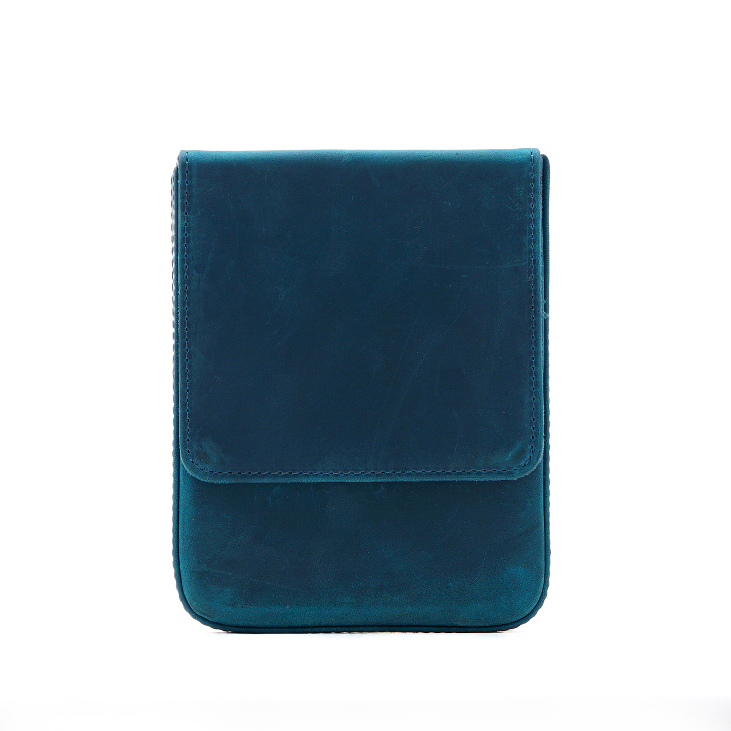 革 ペンケース 6本入れ 硬い筆箱 万年筆収納