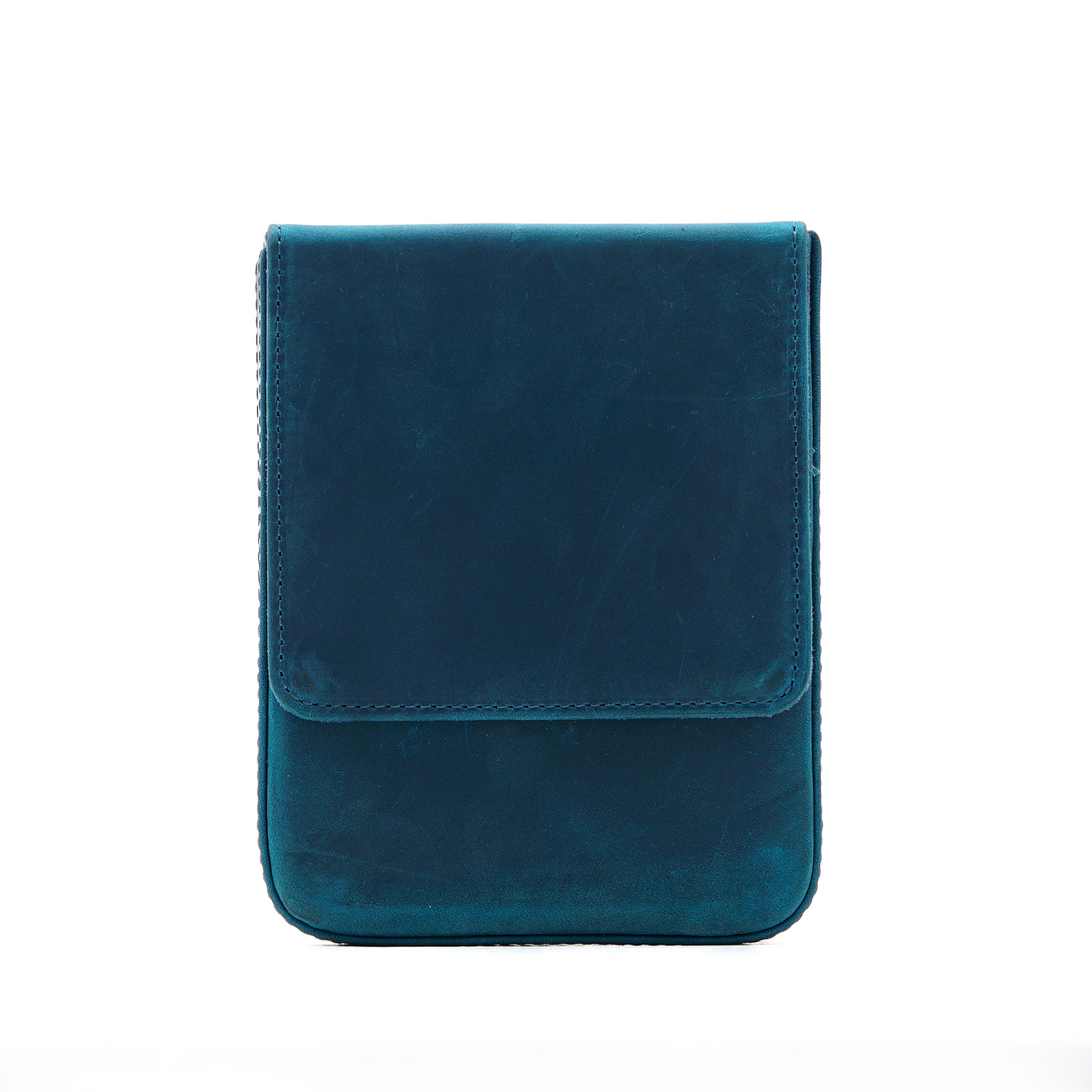 革 ペンケース 6本入れ 硬い筆箱 万年筆収納