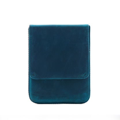 革 ペンケース 6本入れ 硬い筆箱 万年筆収納