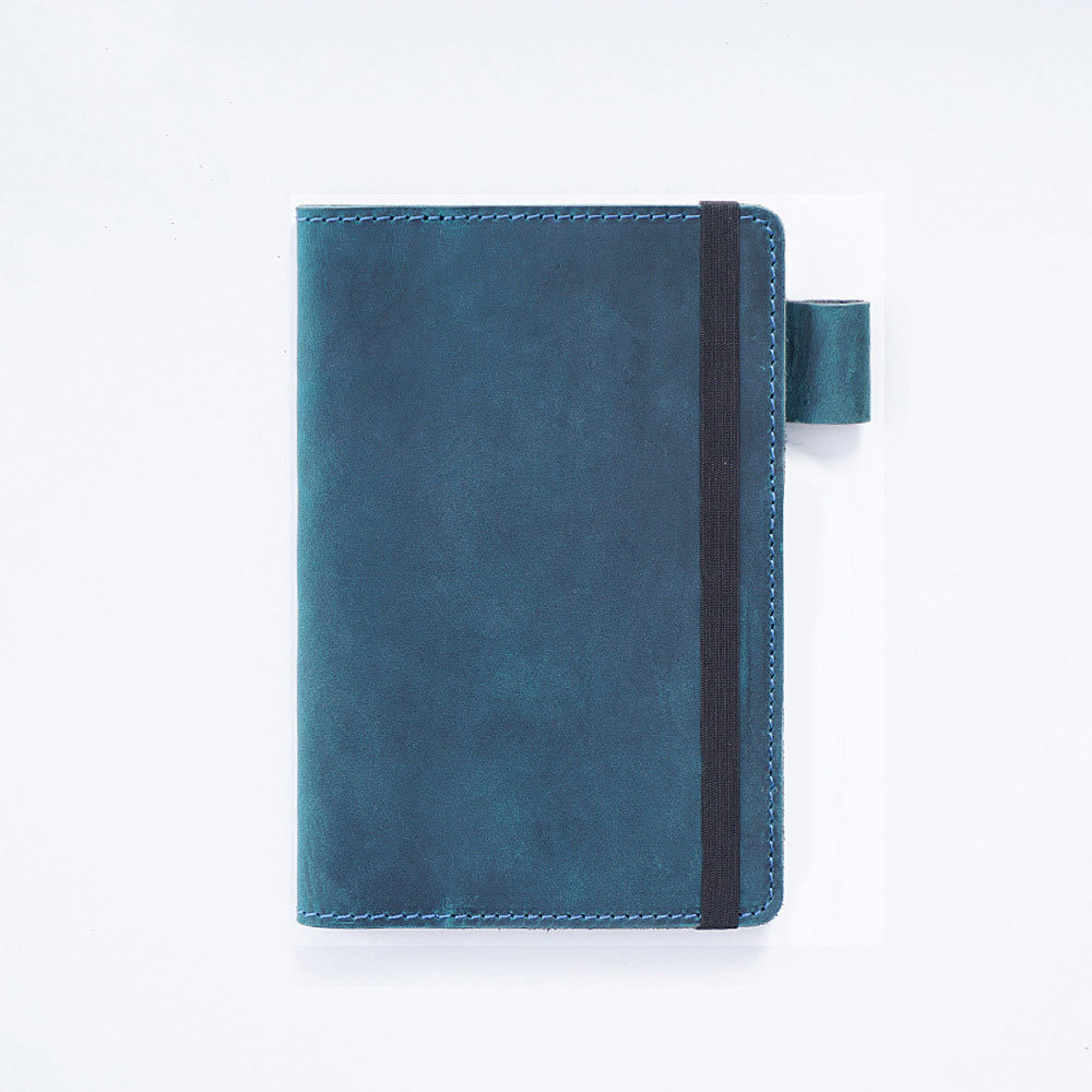 文庫本 革 ノート カバー ペンホルダー カードホルダー付き