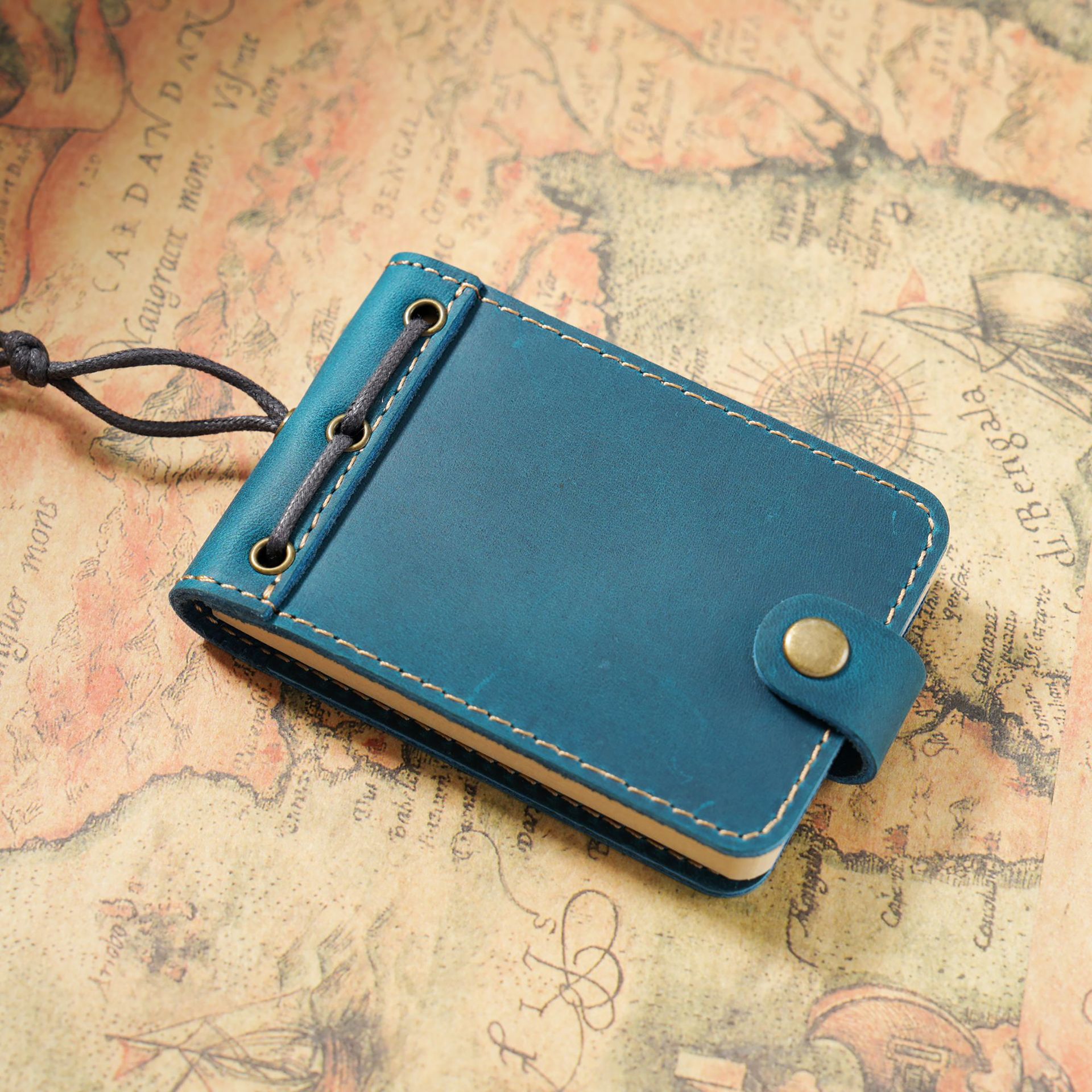 手縫い 革カバー ミニ ノート