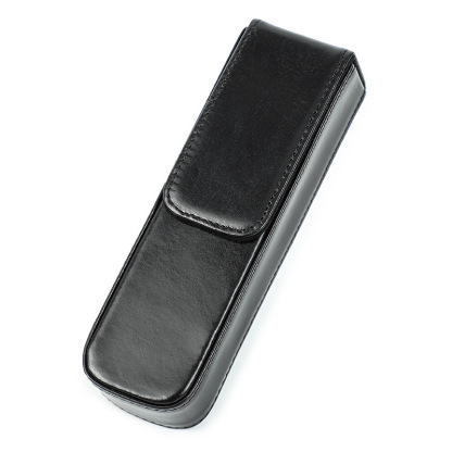 革 ペンケース 2本入れ 硬い筆箱 万年筆ケース