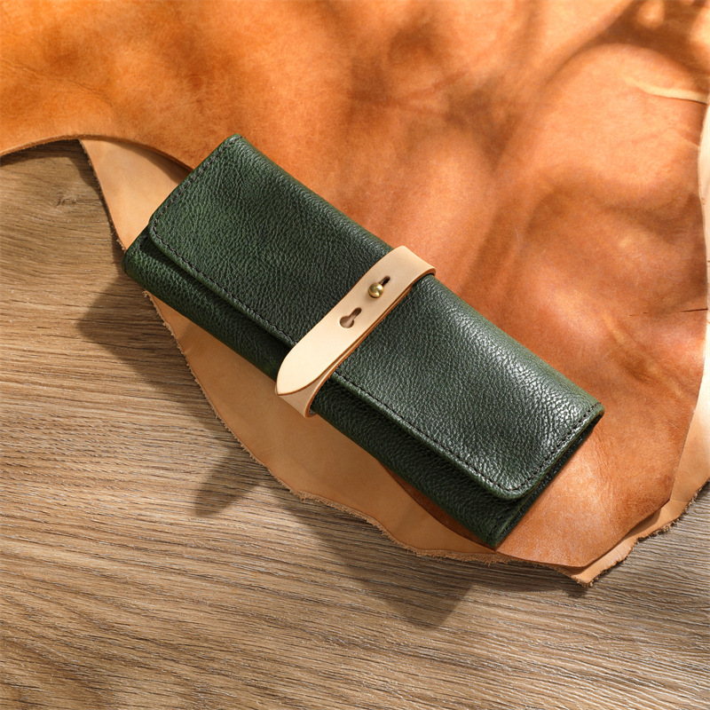 ルポペンケース 大容量 植物鞣し革 筆箱 小物収納