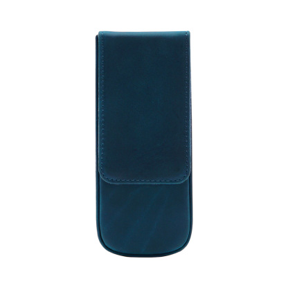 革 ペンケース 3本入れ 硬い筆箱 万年筆収納