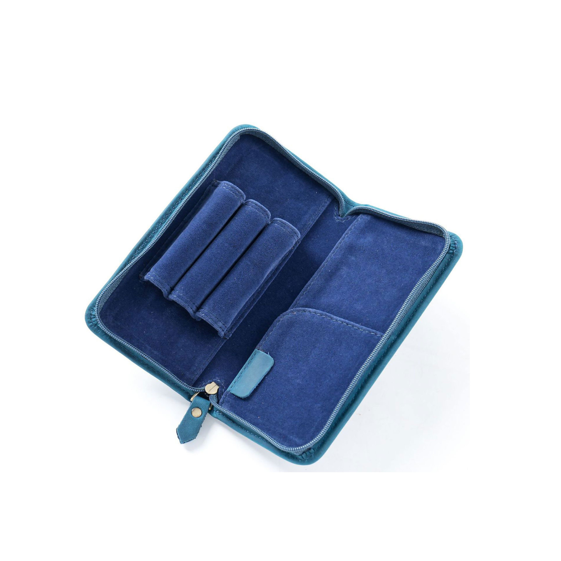 革 ペンケース 3本入れ ベルベット内部 高級万年筆対応