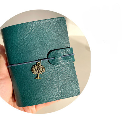 A9 3穴 バインダー 可愛い メモ帳 植物鞣し革 カバー ノート