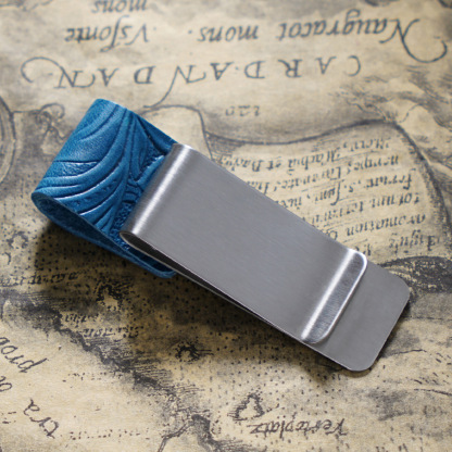 唐草模様 革 手帳 ペンホルダー