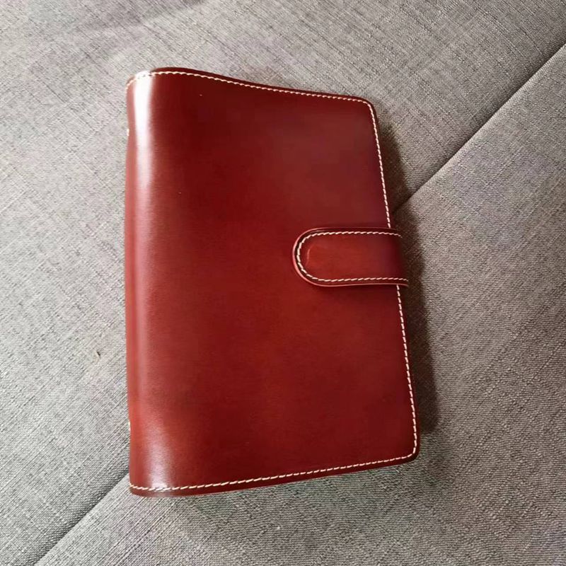 手作り の A5 6穴 バインダー 大容量収納 植物鞣し革 カバー ノート