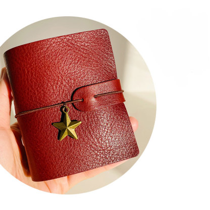 A9 3穴 バインダー 可愛い メモ帳 植物鞣し革 カバー ノート