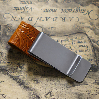 唐草模様 革 手帳 ペンホルダー