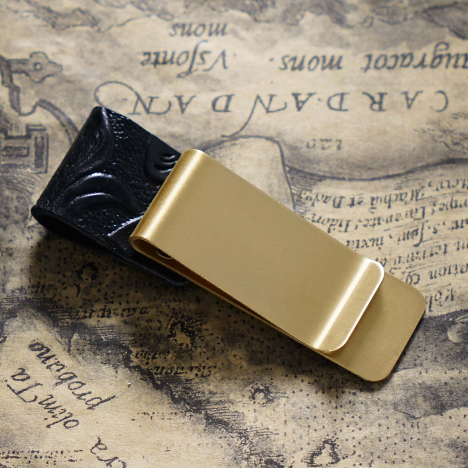 唐草模様 革 手帳 ペンホルダー