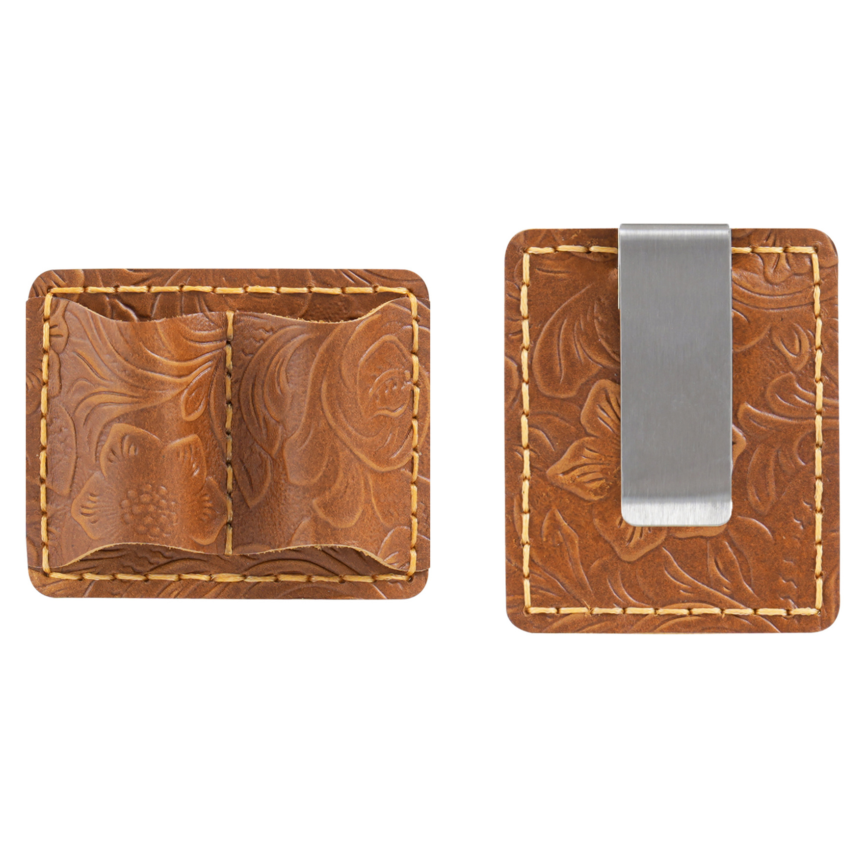 2本差し 唐草模様 革 手帳 ペンホルダー