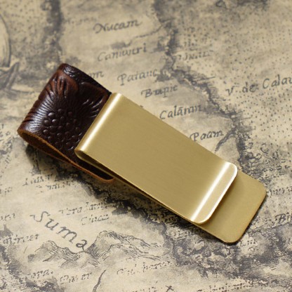 唐草模様 革 手帳 ペンホルダー