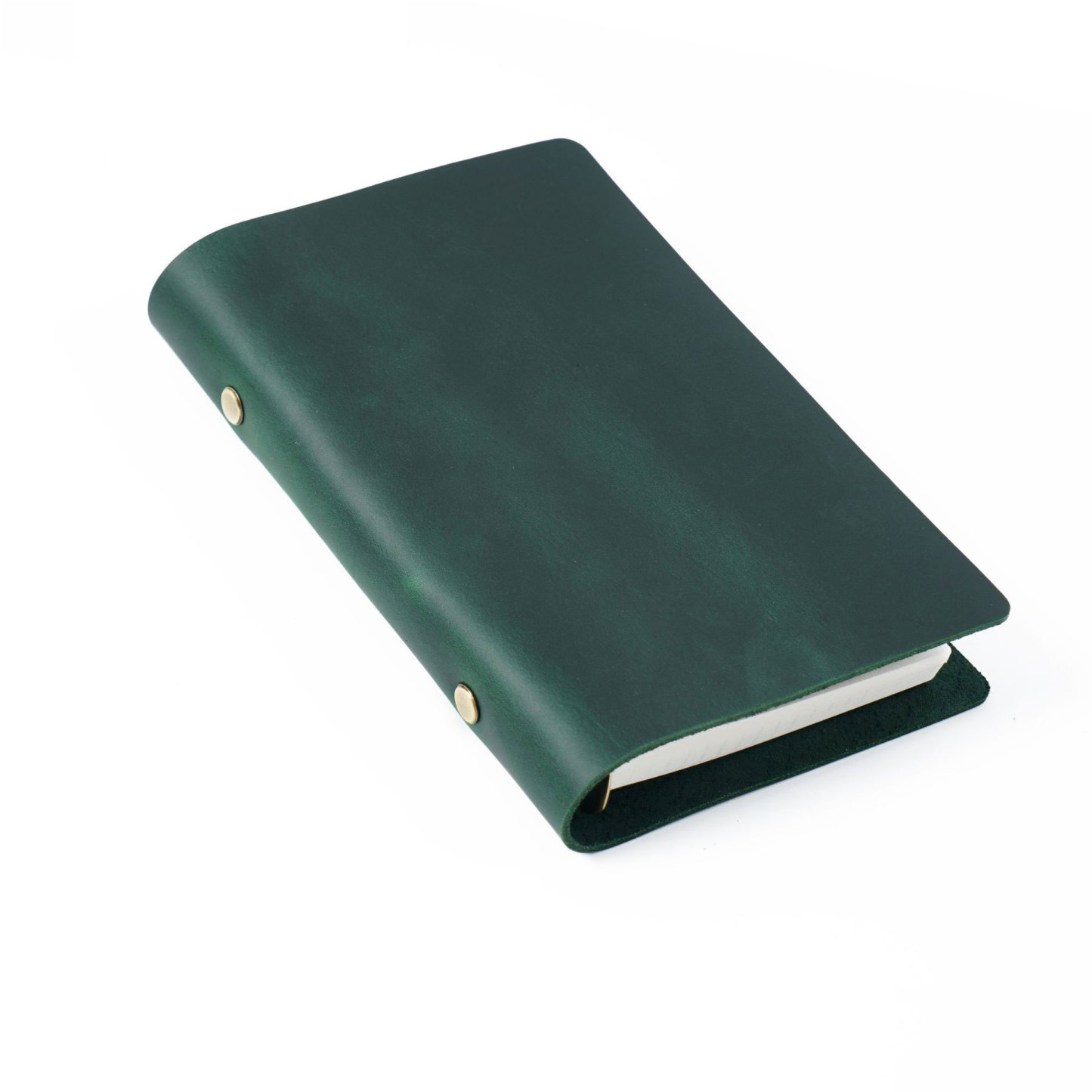 手作り の A6 6穴 バインダー シンプル 革カバー ノート