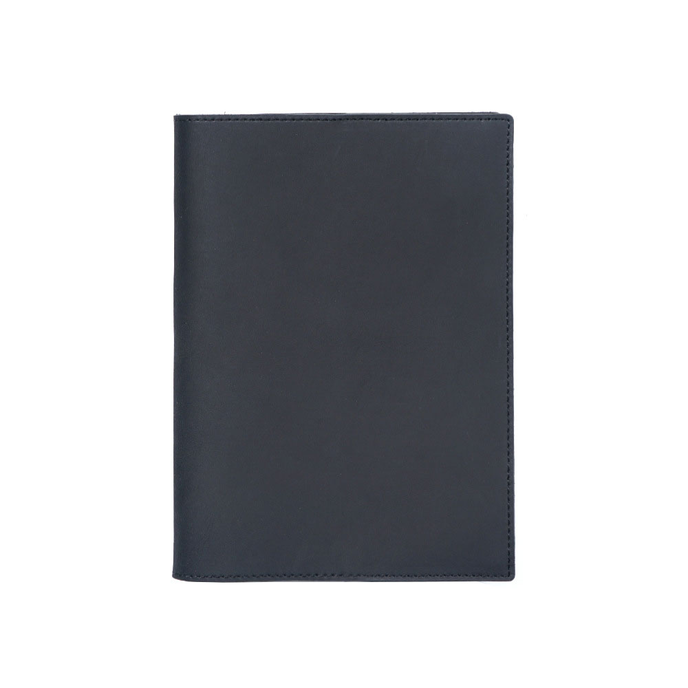 A5 革 ノート カバー ペンホルダー カードホルダー付き