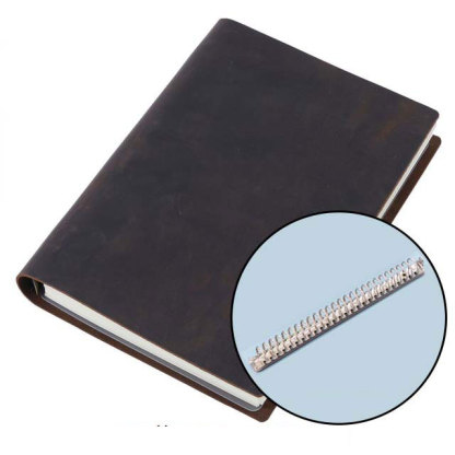 B5 26穴 バインダー 革カバー ノート