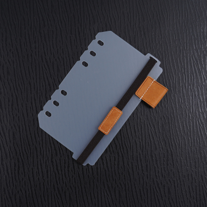 A6 6穴 バインダー用 インデックス シール帳 台紙 ペンホルダー 伸縮バンド