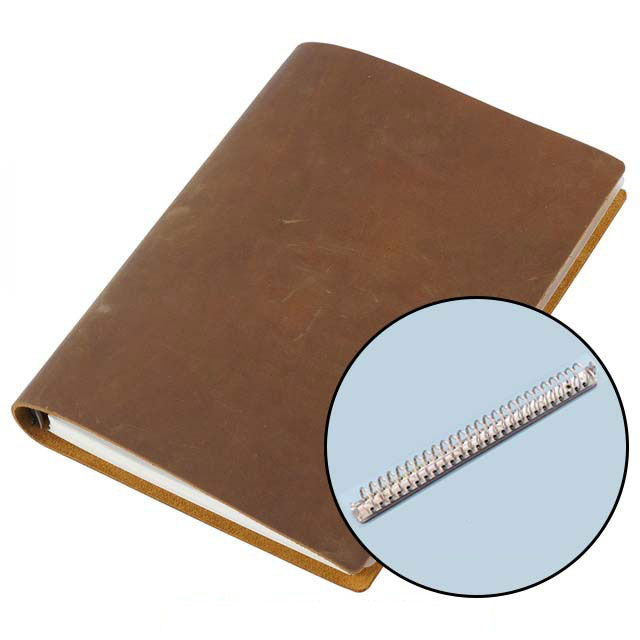 B5 26穴 バインダー 革カバー ノート