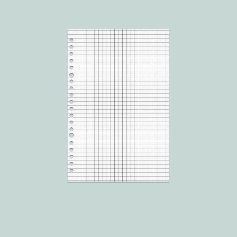5ミリ 方眼 ノート レフィル 26穴 B5 ルーズリーフバインダー対応