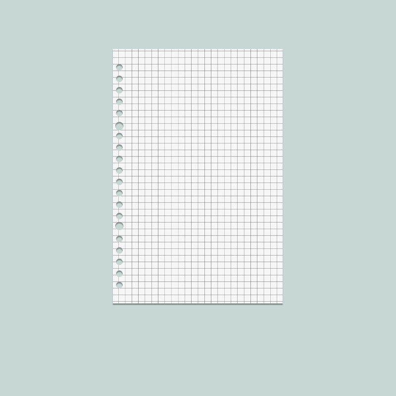 5ミリ 方眼 ノート レフィル 26穴 B5 ルーズリーフバインダー対応