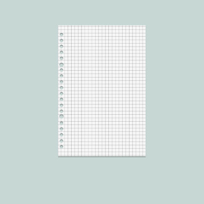 5ミリ 方眼 ノート レフィル 26穴 B5 ルーズリーフバインダー対応