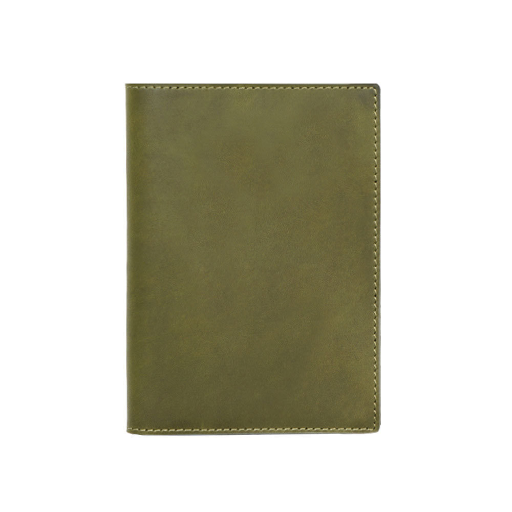 A5 革 ノート カバー ペンホルダー カードホルダー付き