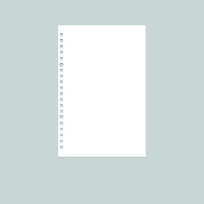 空白 ノート レフィル 26穴 B5 ルーズリーフバインダー対応