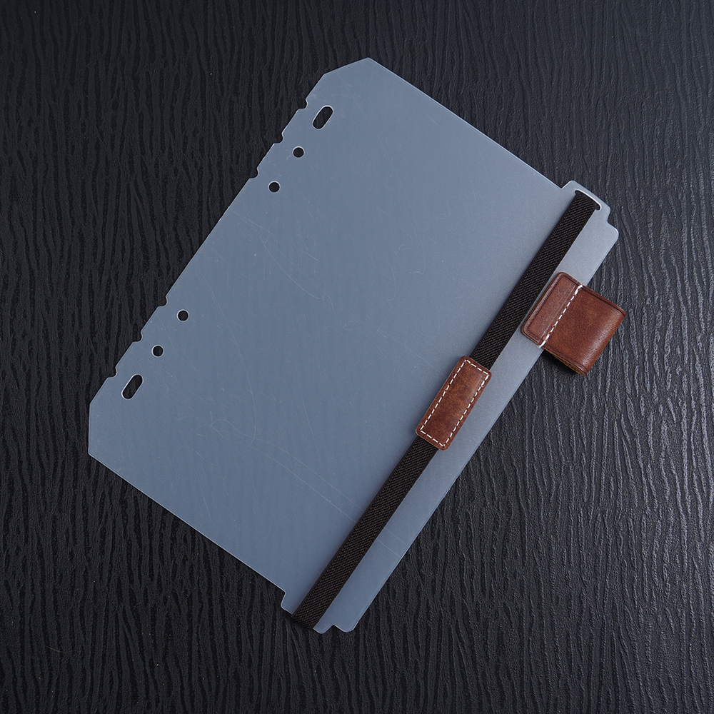 A5 6穴 バインダー用 インデックス シール帳 台紙 ペンホルダー 伸縮バンド