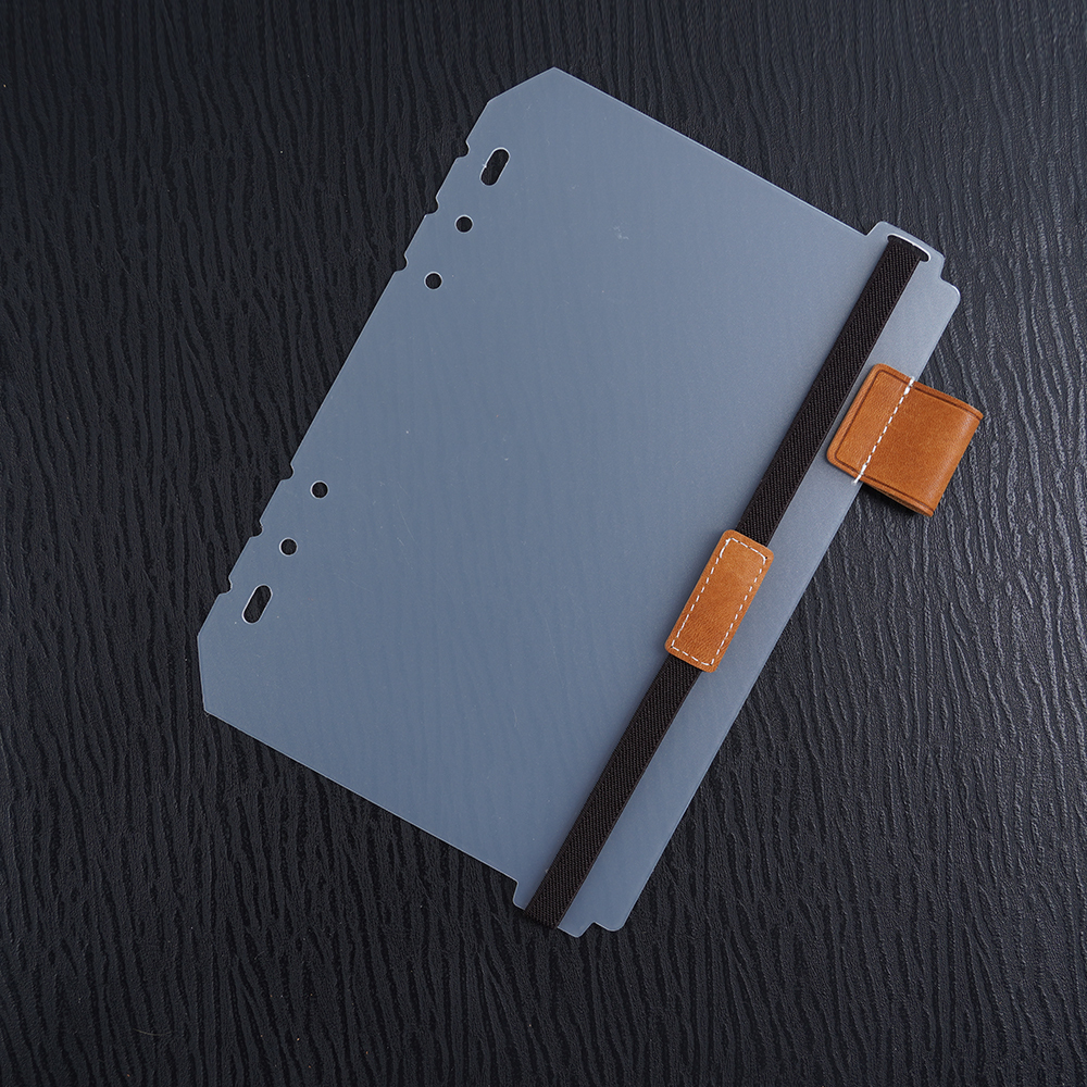 A5 6穴 バインダー用 インデックス シール帳 台紙 ペンホルダー 伸縮バンド