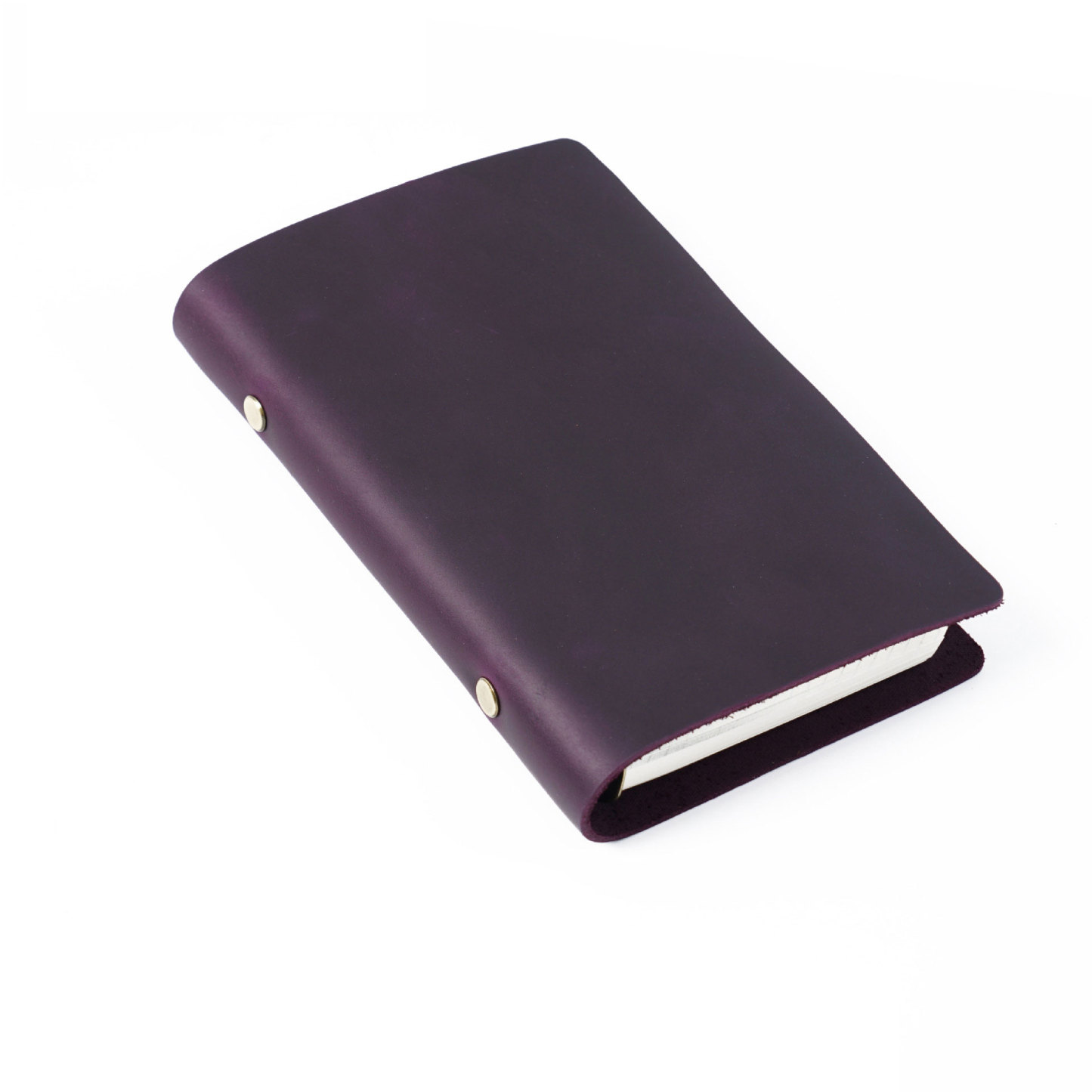 A6 6穴 バインダー シンプル 革カバー ノート