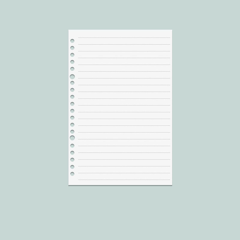 7ミリ A罫(7mm) ノート レフィル 26穴 B5 ルーズリーフバインダー対応